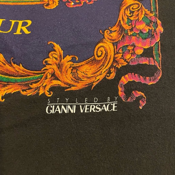 Vintage 1992-1993 Elton John Tour T Shirt Styled By Gianni Versace - Picture 2 of 4